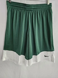 Nike Shorts Men's Dri-Fit Green & White Size Large Tall - Picture 1 of 8
