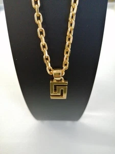Versace Greca Halskette vergoldet Medusa Anhänger gebraucht - Bild 1 von 4