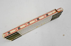 Vintage 1066D Lufkin 6' Ruler Folding Rugged Wood Engineers Brass Joints USA - Picture 1 of 7
