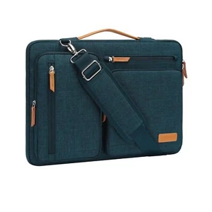 LAPTOP BAG for Men Computer Briefcase Zipper Pockets Teal Green 16 Inch MOSISO - Picture 1 of 7