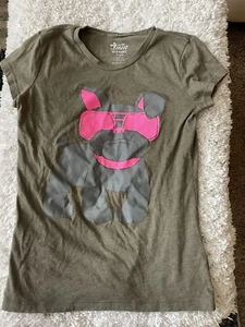 Old Navy Girls Sz. 14 Olive Green Dog In Sunglasses Tee. Cute, Fun - Picture 1 of 6