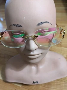 VTG Frames Company VF Clear Holographic Multicolor 24 KT Limited Ed.Sunglasses. - Picture 1 of 16