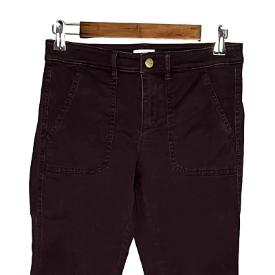 LOFT Marisa женщин узкие саржи брюки размер 0 эластичной твердый темно-фиолетовый оттенок - Изображение 1 из 4