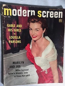 Modern Screen Magazine 1954 Esther Williams Marilyn Monroe Lingerie Photo Gable - Picture 1 of 11