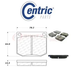 Centric Posi Quiet Ceramic Brake Pads w Shims for 1967-1969 Triumph TR250 sw - Picture 1 of 5