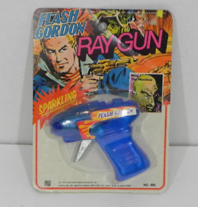 Vintage Flash Gordon Sparkling Toy Ray Gun, new in original package. Circa 1976
