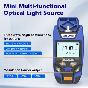 FTTH Fiber Tester Jilong OLS-22 Fiber Optical Light Source SM , MM W/LED Light - Picture 1 of 15