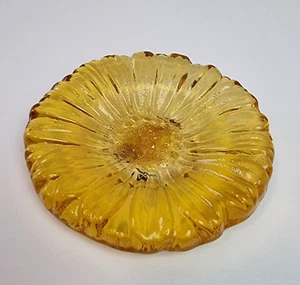 Vintage Vetri Murano 6P Set Flower Glass Candleholder Ashtray Plate Paperweight - Picture 1 of 10