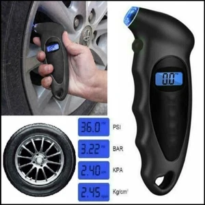 Digital LCD Tyre Tire Air Pressure Gauge Tester Tool Car Vehicle Auto Motorcycle - Picture 1 of 12