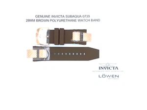 Authentic Invicta Subaqua 0739 Brown & Rose Gold Polyurethane 28MM Watch Band - Picture 1 of 3