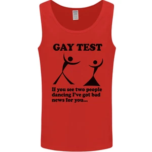 Gay Test Funny LGBT Mens Vest Tank Top - Picture 1 of 9