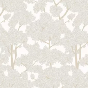 Adesivo murale nuovo colore chiaro 17,3X80,3" grigio rami foglie sbucciabile - Foto 1 di 7