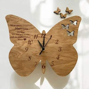Butterfly Clock - Wooden - Picture 1 of 8