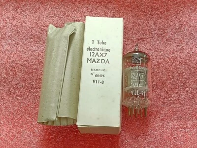 马自达 12AX7 ECC83 铬板管 1958 年法国制造 银色 — 第 1/4 张图片