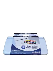 Daler Rowney Aquafine 24-pc Watercolor Travel Set New - Picture 1 of 3