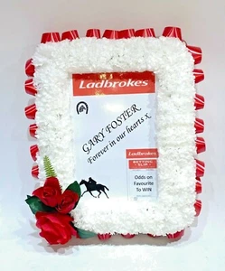 BETTING SLIP - FUNERAL TRIBUTE - Artificial silk flowers - Any colour - brand - Picture 1 of 10