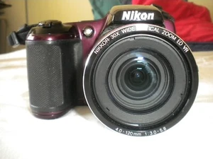 Nikon Coolpix L820 Digital Camera 16MP, Plum, strap, lens cap, fully functional - Picture 1 of 6