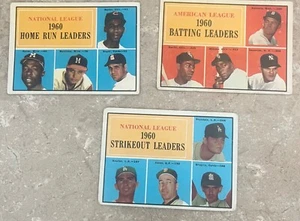 1961 Topps Baseball League Leaders Lot 5 Cards Clemente.Koufax - Picture 1 of 6