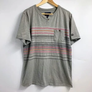 Roark Revival Men's Mahabs Knit Striped Short Sleeve Pocket T Shirt Size L - Picture 1 of 13