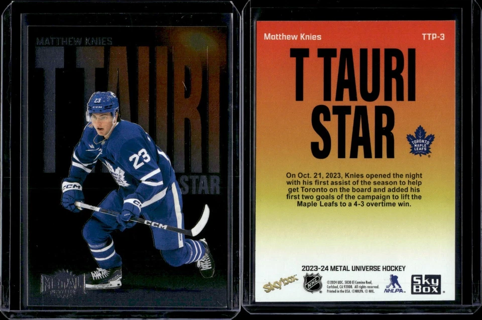 2023-24 Skybox Metal Universe T Tauri Star Rookie #TTP-3 Matthew Knies - Image 1 of 1