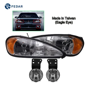 Headlight Lamp & Bumper Fog Light Fit 1999-2005 Pontiac Grand Am Piar - Bild 1 von 2