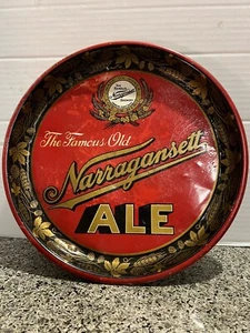 Vintage Famous Old Narragansett Banquet Ale Metal Beer Tray Rhode Island USA - Picture 1 of 7