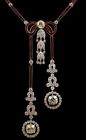 Lab Burma Ruby Necklace 925 Fine Silver Red Carpet Handmade Edwardian Jewelry