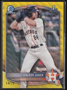 WALKER JANEK 2025 1ST BOWMAN REFRACTOR ONDA AMARILLO CROMO BCP15/75 - Imagen 1 de 2