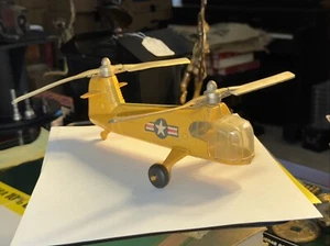 1950's Hubley Metal Diecast Yellow Helicopter Toy Made in USA - Picture 1 of 7