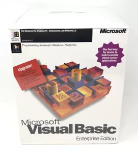 Microsoft Visual Basic Enterprise Ed 4.0 SEALED CD ROM For 95 NT Workstation 3.1 - Picture 1 of 9