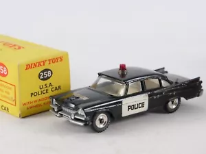 Dinky Toys GB No. 258 Dodge Royal Sedan USA Police Car In Box 1/43 - Picture 1 of 12