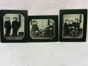 Vintage Original Lesbian Gay Interest drei Fotos Theater Cross Dress von 1890 - Bild 1 von 5