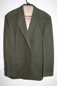 VINTAGE HUNTER GREEN L.L. BEAN METAL BUTTON BLAZER JACKET 42R tiroler sport coat - Picture 1 of 6