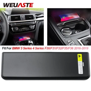 Wireless Charger For BMW 3 4 Series F30/F31/F32/F35/F36 2016-19 15W Charging Pad - Picture 1 of 12
