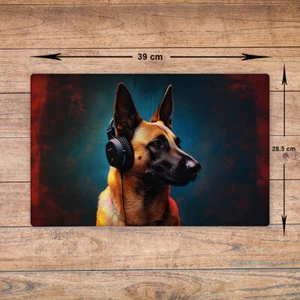 Belgian Malinois Chopping Board Glass Animal Cutting Board Kitchen Worktop Saver - Picture 1 of 5