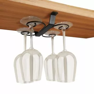 9inch Under Cabinet Wine Glass Holder Stemware Rack Glass Storage Hanger With 4 - Picture 1 of 7