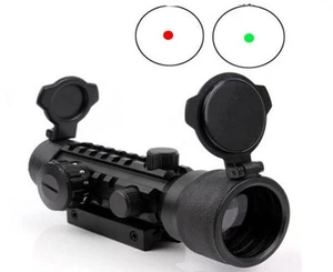 2x42mm Rifle Scope Red/Green Dot Optic Sight w/ Picatinny/ Dovetail Rail Mount - Picture 1 of 7