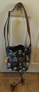 Neu mit Etikett Demdaco Indigo Bucket Kordelzug Tasche Handtasche - Bild 1 von 9