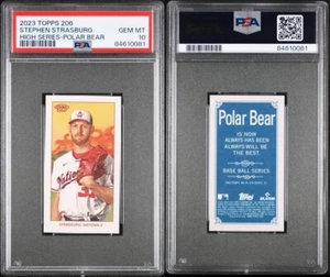 Stephen Strasburg, High Series-Polar Bear - 2023 Topps 206 - PSA 10 GEM MT - Picture 1 of 1