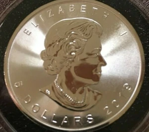 1oz SILVER MAPLE LEAF, GEM BU - Picture 1 of 3