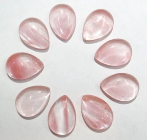 30pcs Cherry Quartz Stone Water Drop CAB Cabochon Beads DIY No Holes 13x18mm - Picture 1 of 3