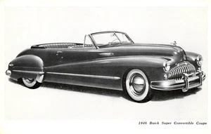Vintage 1946 BUICK SUPER CONVERTIBLE COUPE Advertising Postcard - Picture 1 of 2