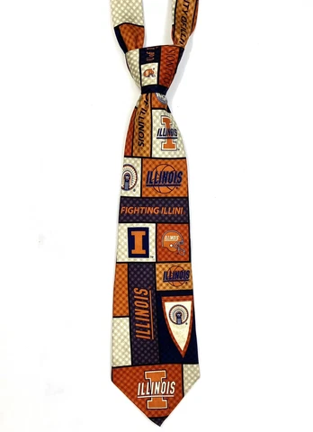 University of Illinois Football Team Silk Tie Cover