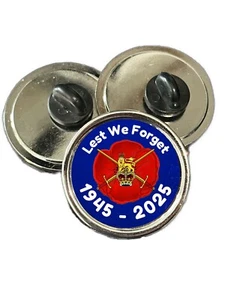 3 x Army Remembrance 80 Jahre Zweiter Weltkrieg 1945 -2025 versilberte vernickelte Pin Abzeichen - Bild 1 von 3