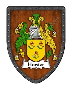 Escudo de armas personalizado Hunter Family Crest, escudo de pared colgante SH503P-DG-HG - Imagen 1 de 3
