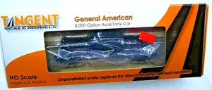 TANGENT 13005-01 HO General American 8000 gall Acid Tank Car Undecorated 1949-51 - Picture 1 of 5