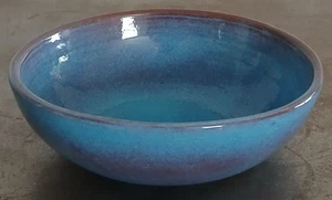 Aqua Blue With A Tint Of Purple Clay Phesington Kilns Handmade Bowl 6.2" - Picture 1 of 19