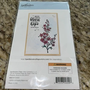 Conjunto de estampillas transparentes Spellbinders Where Flowers Bloom So Does Hope nuevo-C - Imagen 1 de 3