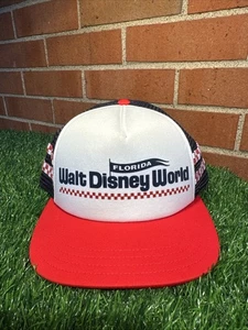 Walt Disney World Vans 50th Anniversary Red, White & Blue Snap Back Trucker Hat - Picture 1 of 13