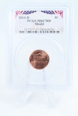 2013-D PCGS MS67RD Lincoln Shield Cent Business Strike 1C - Image 1 of 2